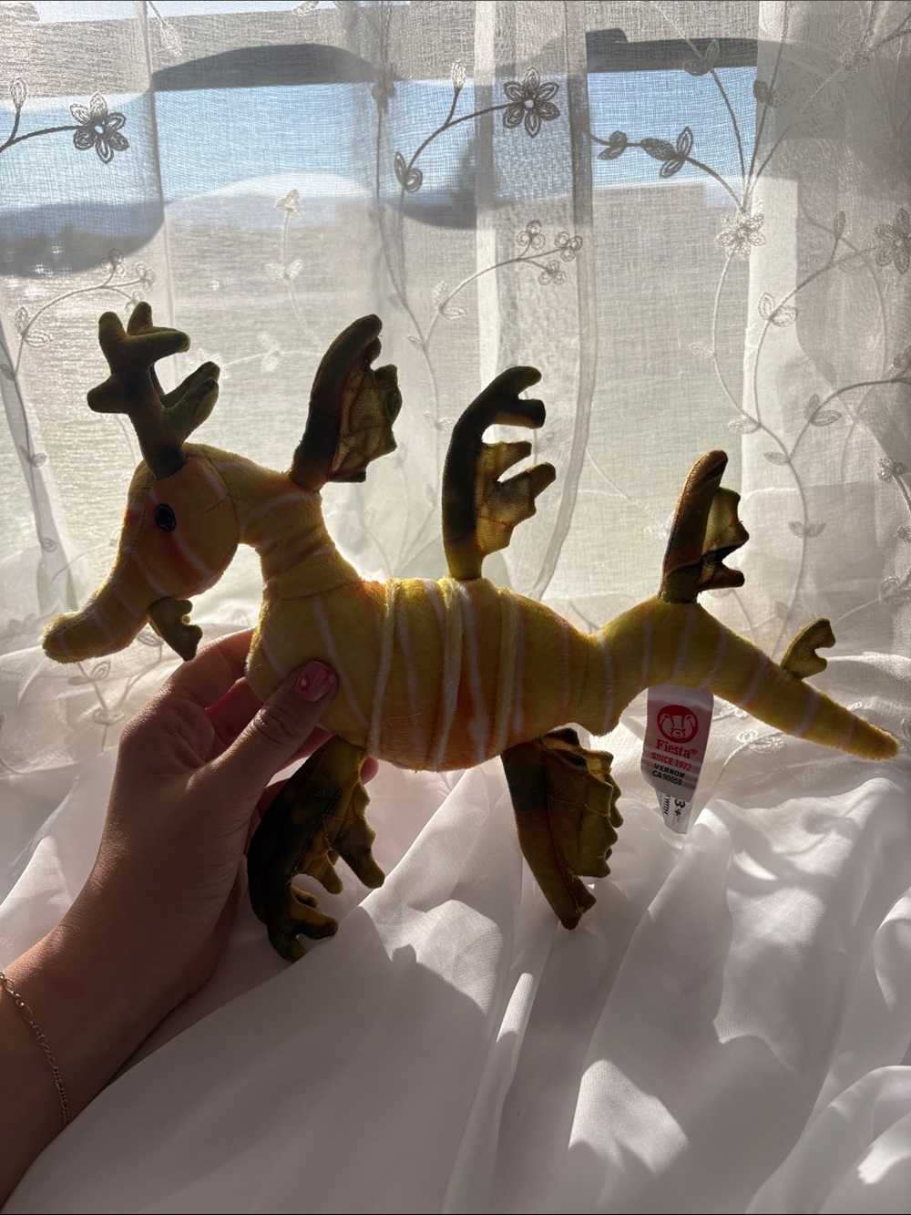 Fiesta Yellow Striped Seahorse Plush